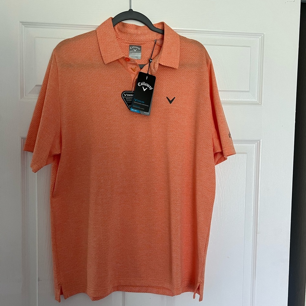 NWT Callaway Men's Orange Polo Shirt